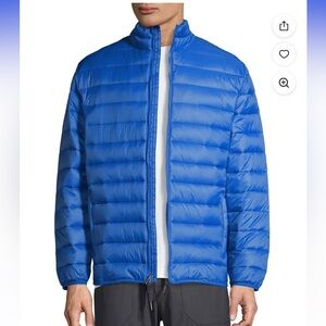 Swiss Tech Men's Blue Puffer Jacket Size L Tall Winter Casual Coat